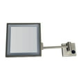 thumbnail image 3 of Whitehaus Collection  Square Wall Mount Led 5X Magnified Mirror Chrome Finish, 3 of 3