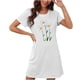 thumbnail image 1 of Camisón corto de talla grande para mujer, camisón de manga corta con estampado de pecho a la moda, camisón para mujer, 1 of 2