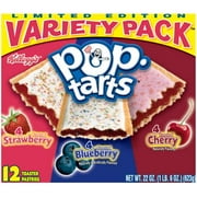 Kellogg's: Limited Edition Variety Pack (Frosted Strawberry, Frosted Blueberry, Frosted Cherry) Pop-Tarts, 22 oz