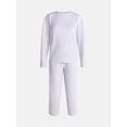 thumbnail image 4 of Lissome Women's and Women's Plus Scubaknit Top and Pants Pajama Set, 2-Piece, Sizes S-3X, 4 of 4
