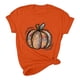 thumbnail image 1 of Camisa de calabaza para mujer, camisetas gráficas de leopardo a cuadros para mujer, divertida y bonita camisa de manga corta para otoño, camisetas de regalo de Acción de Gracias Pompotops  hfajkhk123905, 1 of 9