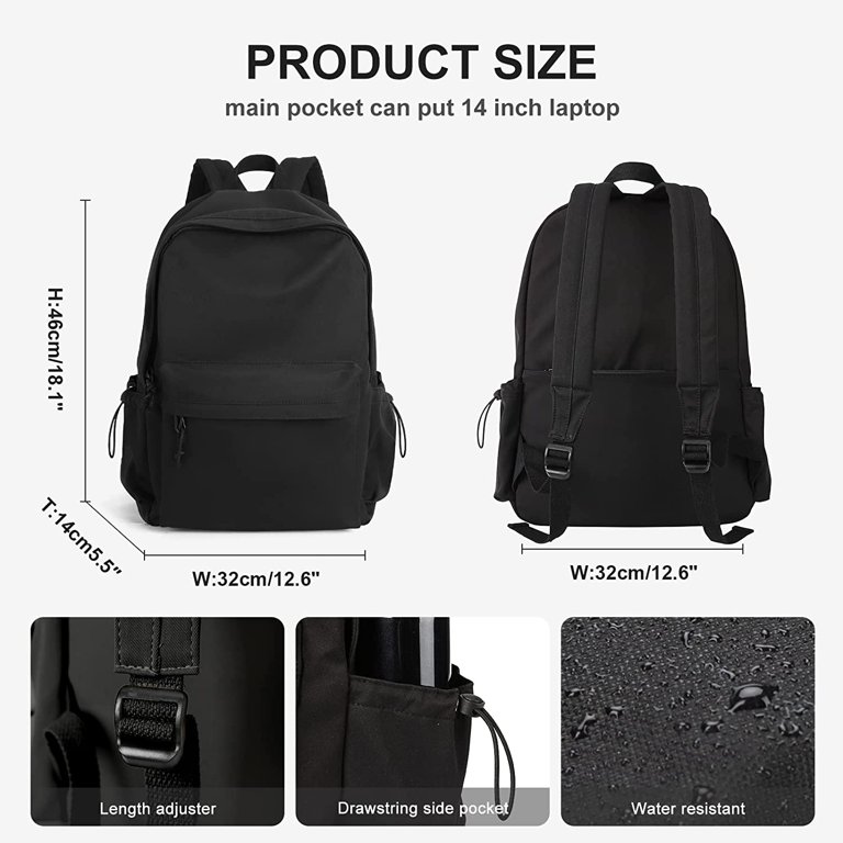Black Walmart School Backpack, Water Resistant, 14 Inch Laptop Bag, Lightweight for College, Work, Travel - Walmart.com Black Walmart School Backpack, Water Resistant, 14 Inch Laptop Bag, Lightweight for College, Work, Travel - Walmart.com