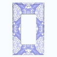 thumbnail image 5 of Metal Light Switch Plate Cover Mandala Purple White Floral Pattern Damask MDL074, 5 of 13