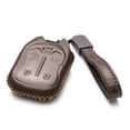 thumbnail image 2 of Vitodeco Genuine Leather Smart Key Fob Case with Leather Strap Compatible for GMC ACADIA, GMC TERRAIN (2017-2025 Models) - 5-Button, Brown, 2 of 5