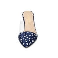 thumbnail image 6 of BLISSFUL STEP Women's Polka Dots Clear Block Heels Slides Mules, 6 of 7