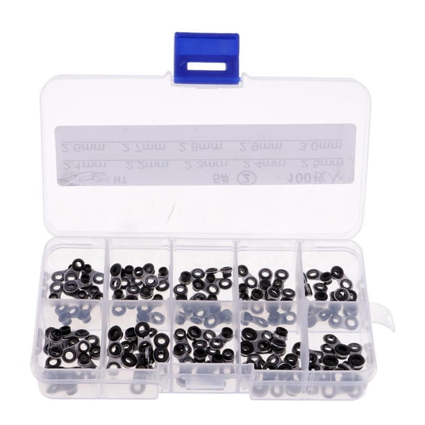 100 piezas, anillo de ojo de guía de caña de pescar de acero inoxidable para construcción de caña Modelo 1 Cola Sugerencias de caña de pescar