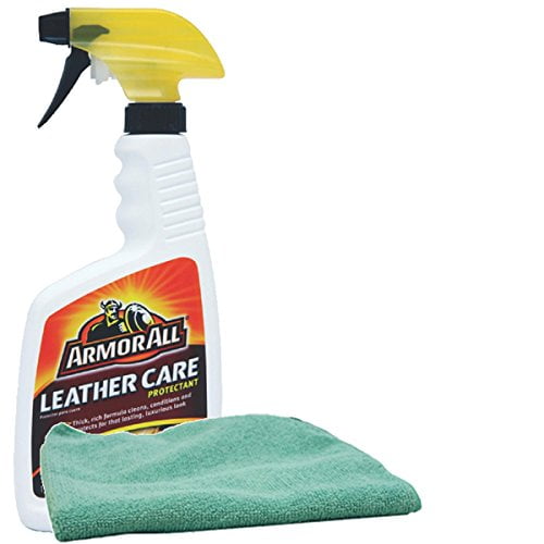 Armor All Leather Care Protectant (16oz) & Microfiber Cloth Kit