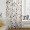 thumbnail image 5 of Natural Trees Sheer Curtains 54 Inches Long, Colored Birds on Branches Retro Rustic Light Filering Curtains, Breathable Simi Curtain Privacy Drapes for Kitchen Bathroom Small Window Treatment, 5 of 9