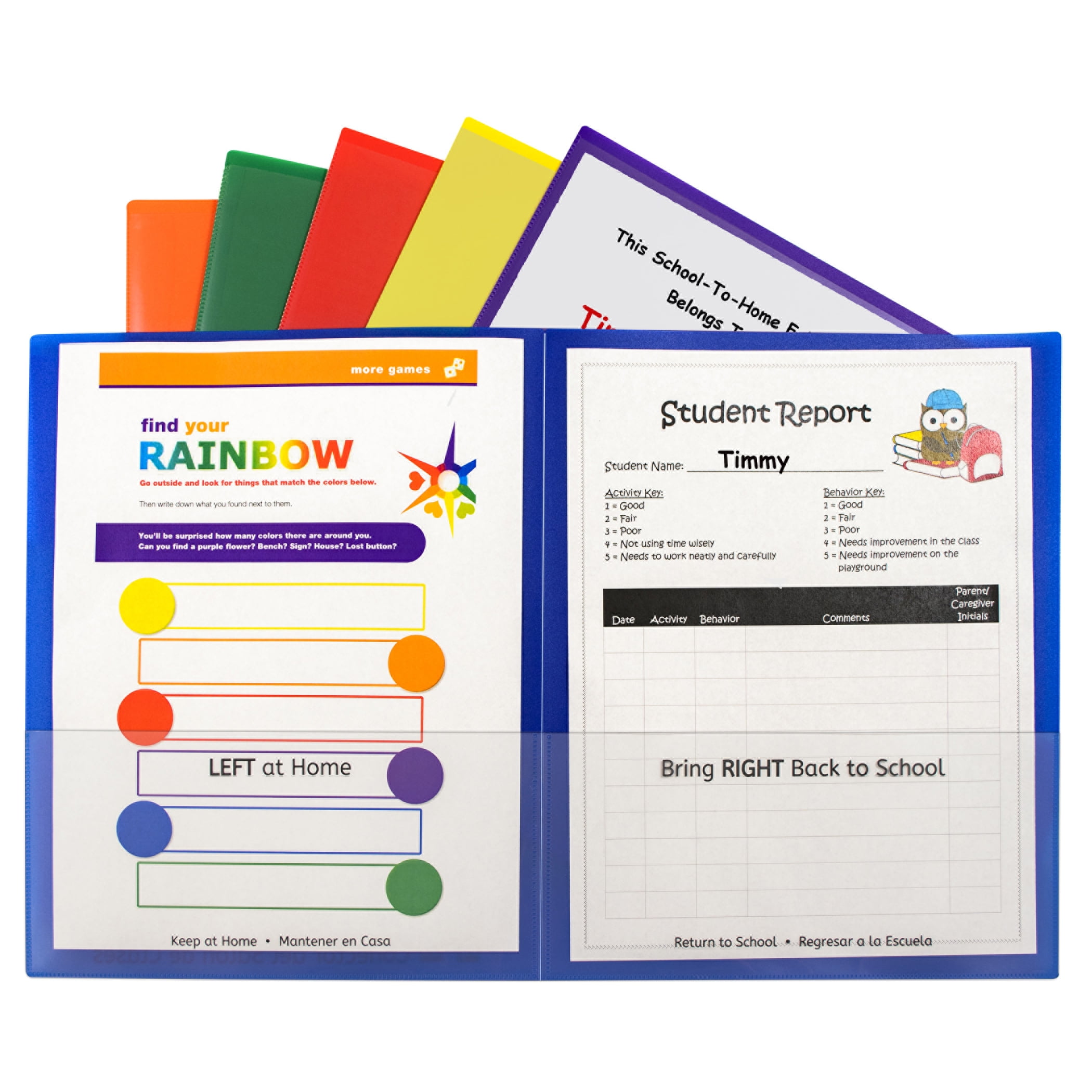 C-Line Classroom Connector School-To-Home Folders, Orange, Box of 25