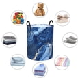 thumbnail image 6 of Circular Hamper Single Layer Laundry Basket Storage Basket Waterproof Single Layer Fabric With Handle Pe Support Strip Royalblue Marble_2 Medium, 6 of 8
