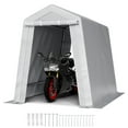thumbnail image 1 of VEVOR Outdoor Storage Shelter Shed 6x8 ft Waterproof Portable Canopy Tent 2 Doors, 1 of 9