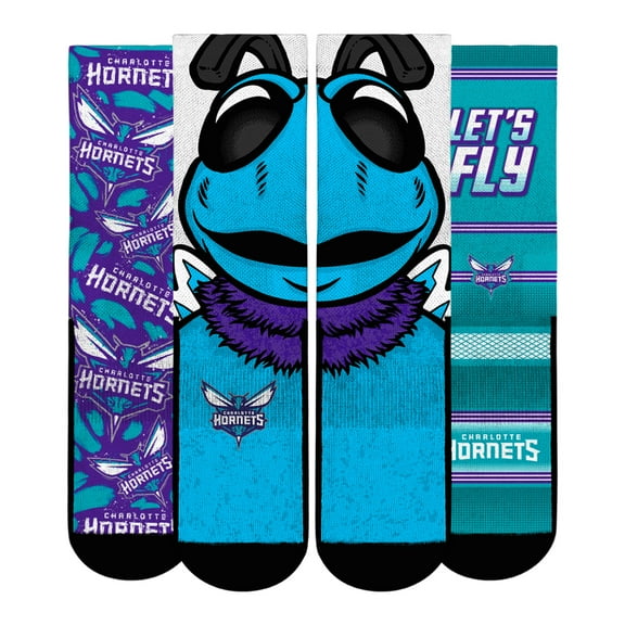 Unisex Rock Em Socks  Charlotte Hornets Fan Favorites Three-Pack Crew Socks Set