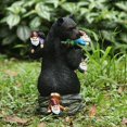 thumbnail image 5 of CCOQUS Garden Gnome Massacre - 10" Bear Eating Gnomes Outdoor Statues, Funny Garden Decor Lawn Patio Art Sculpture, 5 of 6