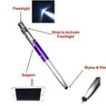 thumbnail image 2 of Stylus Pen [4 Pcs], 4-in-1 Touch Screen Pen (Stylus + ballpoint pen + LED Flashlight + Support) For Smartphones Tablets iPad iPhone Samsung LG Sony etc [Black + Silver] + 4 Extra Ink, 2 of 4