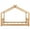 Natural, variant on imerelez Twin Size House Platform Bed with Headboard and Footboard,Roof Design,White