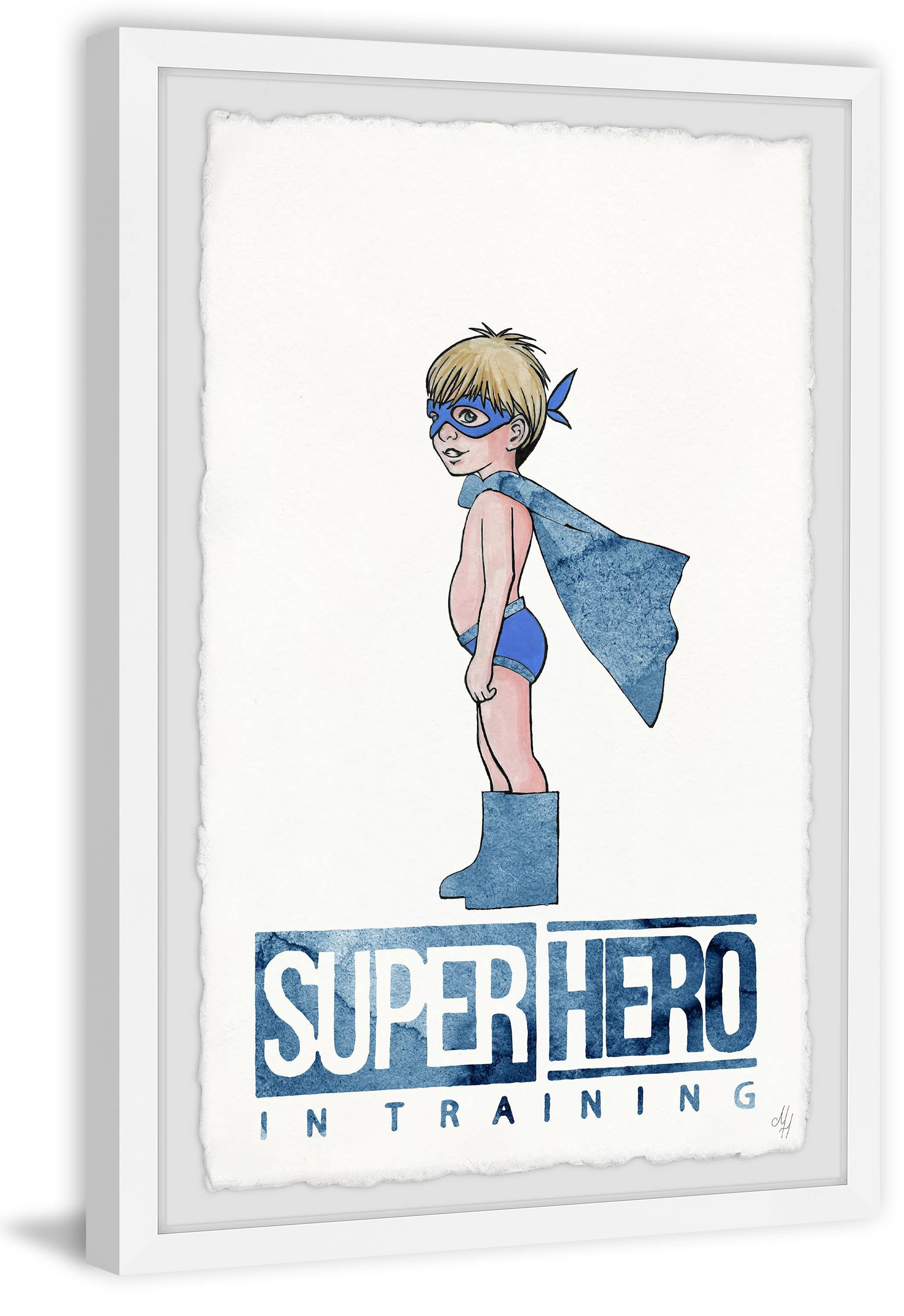 Marmont Hill Little Superhero in Training Framed Wall Art