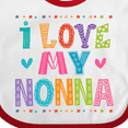 thumbnail image 4 of Inktastic I Love My Nonna Baby Clothes Girls Baby Bib, 4 of 4