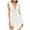 White, variant on IROINNID Wrap Dress For Women Fashion Dress Solid Color Pleated Hollow Slim Irregular Dress V-Neck Short Dress