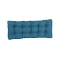 thumbnail image 2 of 51-inch by 19-inch Tufted Solid Outdoor Spun Polyester Loveseat Cushion Blue-Color, 2 of 3