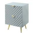 thumbnail image 7 of Newboti Furniture Grey High Gloss 2-drawer Nightstand 25195, 7 of 7