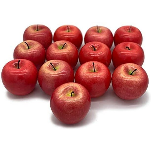 Imitation Fake Apples 13 Pieces Fake Fruits For Decoration (Red
