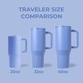 thumbnail image 4 of HydroJug Traveler - Botella de agua con asa y pajita abatible - Cabe en portavasos, vaso resistente a fugas, reutilizable, aislado, de acero inoxidable y base de goma - Regalos para mujeres y hombres, 4 of 4