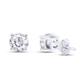 thumbnail image 5 of AFFY Moissanite Stud Earrings for Women | 0.85CT Round Diamond | 18K White Gold over Sterling Silver, 5 of 5