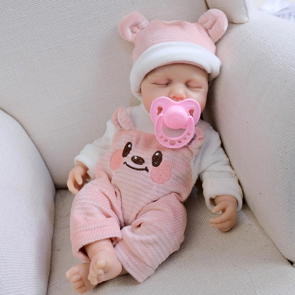 Lifelike Reborn Baby Dolls Silicone Full Body Girls - 12inch Squish Doll Full Solid Silicone Flexible Elastic Super Soft Cute That Look Real Lifelike Silicone Babies Dolls Toy for Kids