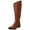 Whiskey, variant on Sam Edelman Women's Penny Knee-High Riding Boots Whiskey Leather Wide Calf 6.5M