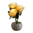 thumbnail image 2 of Flower Pot Mini Night Light 9.45" USB Powered Atmosphere Desk Lamp Realistic Sim Flower High Quality Ceramic For Bedroom Bedside Living Room Desktop Home Decor Birthday Wedding Holiday Gifts, 2 of 6