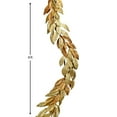 thumbnail image 3 of Serene Spaces Living Holiday Artificial Glitter Leaf Garland, Gold, 3 of 3