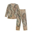 thumbnail image 2 of Kll The World Is Hemisphere Sleepwear Mens Flannel Pajamas,Long Cotton Pj Set, 2 of 9
