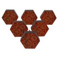 thumbnail image 1 of IBA Indianbeautifulart Poignées Gravées Rouges pour Porte de Placard en Bois Lot de 10, 1 of 3