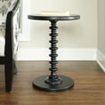 thumbnail image 5 of Linon Spectrum 18.5" Round Spindle Accent Table in Black Painted Wood, 5 of 8