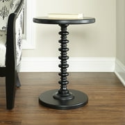 Saltoro Sherpi Black Round Spindle Table
