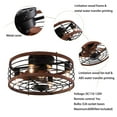 thumbnail image 3 of Vintage Enclosed Caged Bladeless Ceiling Fan, Industrial Low Profile Design, Indoor, 3 of 6