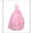 thumbnail image 5 of Disfraz de Glinda Wicked para mujer adulta, vestido rosa, disfraz de Halo para juego de rol, traje de fantasía para Halloween y carnaval, 5 of 5