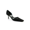 Pre-owned|Kate Spade New York Womens Suede Square Toe Slip On Pump Heels Black Size 11