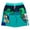 Teal, variant on Minecraft Creeper Big Boys UPF 50+ Compression Swim Trunks Green Stripes 10-12