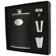 thumbnail image 1 of Eclipse Z Black Leather 8oz Lux Flask Gift Set, 1 of 1