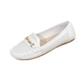 thumbnail image 5 of Xucatan Women's Breathable Perforated Loafers with Metallic Hardware Accent, Round Toe Slip-On Moccasin Flats with Cushioned Foam Insole, Non-Slip Textured Outsole Comfortable Shoes Gift, 5 of 9