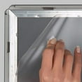 thumbnail image 3 of M&T Displays Snap Poster Frame 17x22 Inch Silver 0.59" Aluminum Profile Front Loading Wall Mounting Picture Photo Document Certificate Sign Holder Mitered Corner Anti Glare Cover, 3 of 7