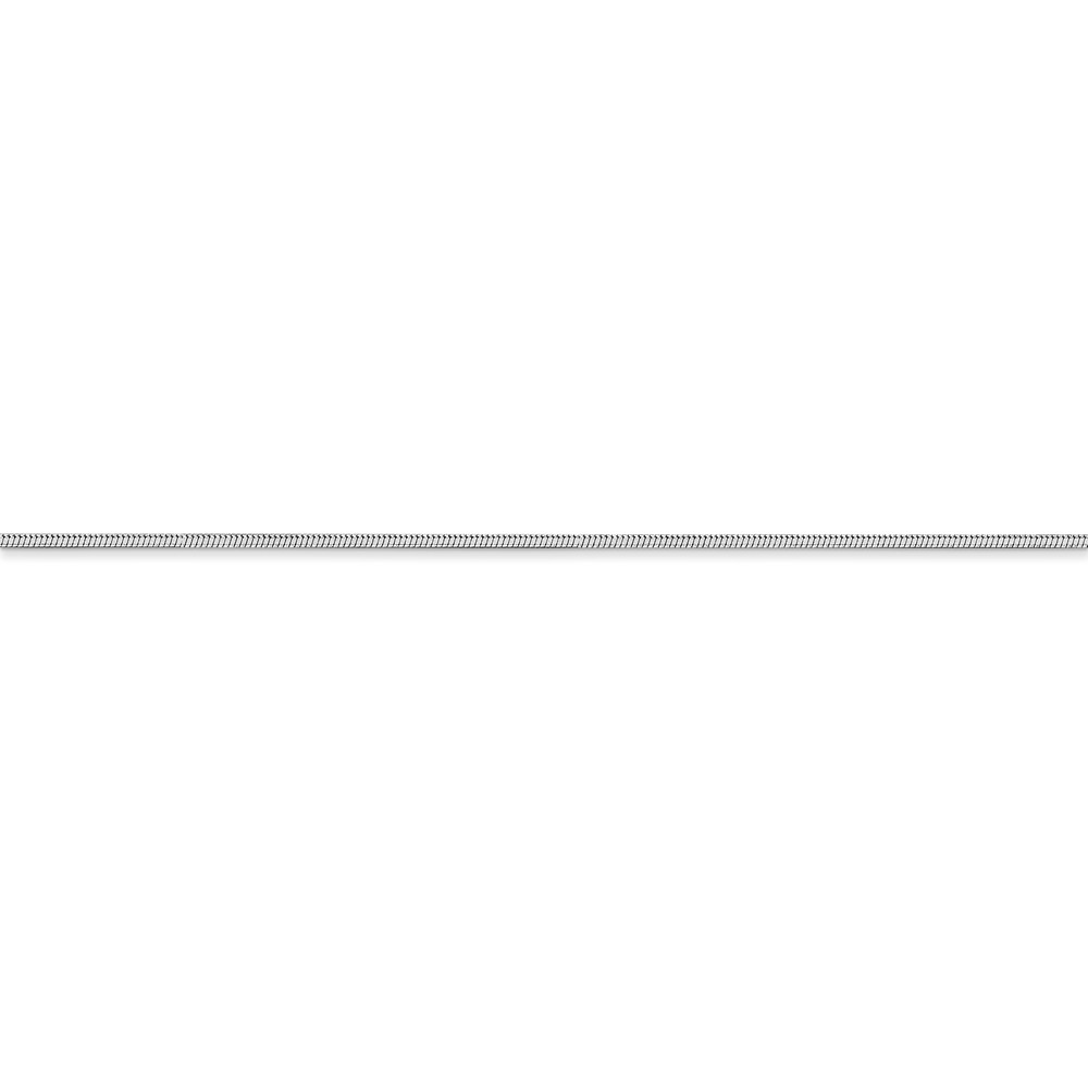 Real 14kt White Gold 1.0mm Octagonal Snake Chain; 18 inch; Lobster Clasp; for Adults and Teens; for Women and Men