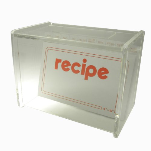 4x6 Clear Recipe Card File Box By Huang Acrylic Walmart Canada