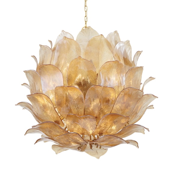 Metropolitan N2219 Orchid 24 Light 36" Wide Multi Light Pendant - Legacy Brass / Amber