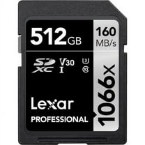 512GB Professional 1066X Class 10 UHS-I U3 SDXC Memory Card