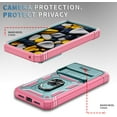 thumbnail image 2 of KOMI Case for Pixel 8, Slide Lens Protective Case Shockproof Impact Resistant with Kickstand Cover Case for Google Pixel 8 Pink Green, 2 of 5