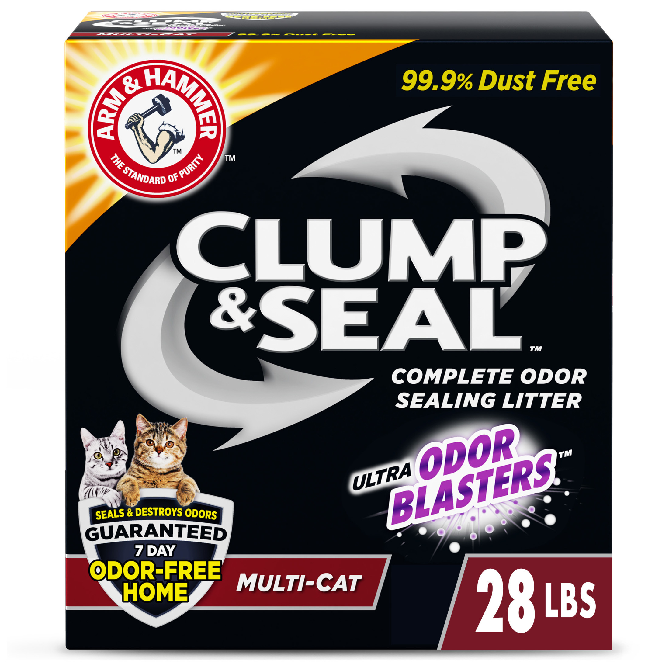 ARM & HAMMER Clump & Seal Multi-Cat Litter, 28 lb photo 1