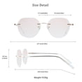 thumbnail image 3 of LifeArt Blue Light Blocking Glasses, Computer Reading Glasses, Anti Blue Rays, Reduce Eyestrain, Stylish for Men and Women(Clear,+0.50 Magnification), 3 of 5