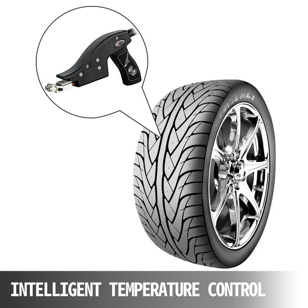 Outil de rainurage de pneus, 1000 W en fer avec 10 lames, machine  chauffante facile à utiliser et à contrôler pour tous les pneus, profondeur  de coupe